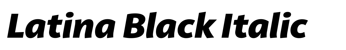 Latina Black Italic